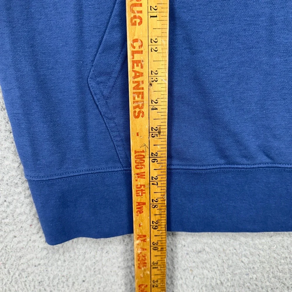 Life Is Good Mens Hoodie Sweatshirt Large Blue Golfing Print Pocket Drawstring